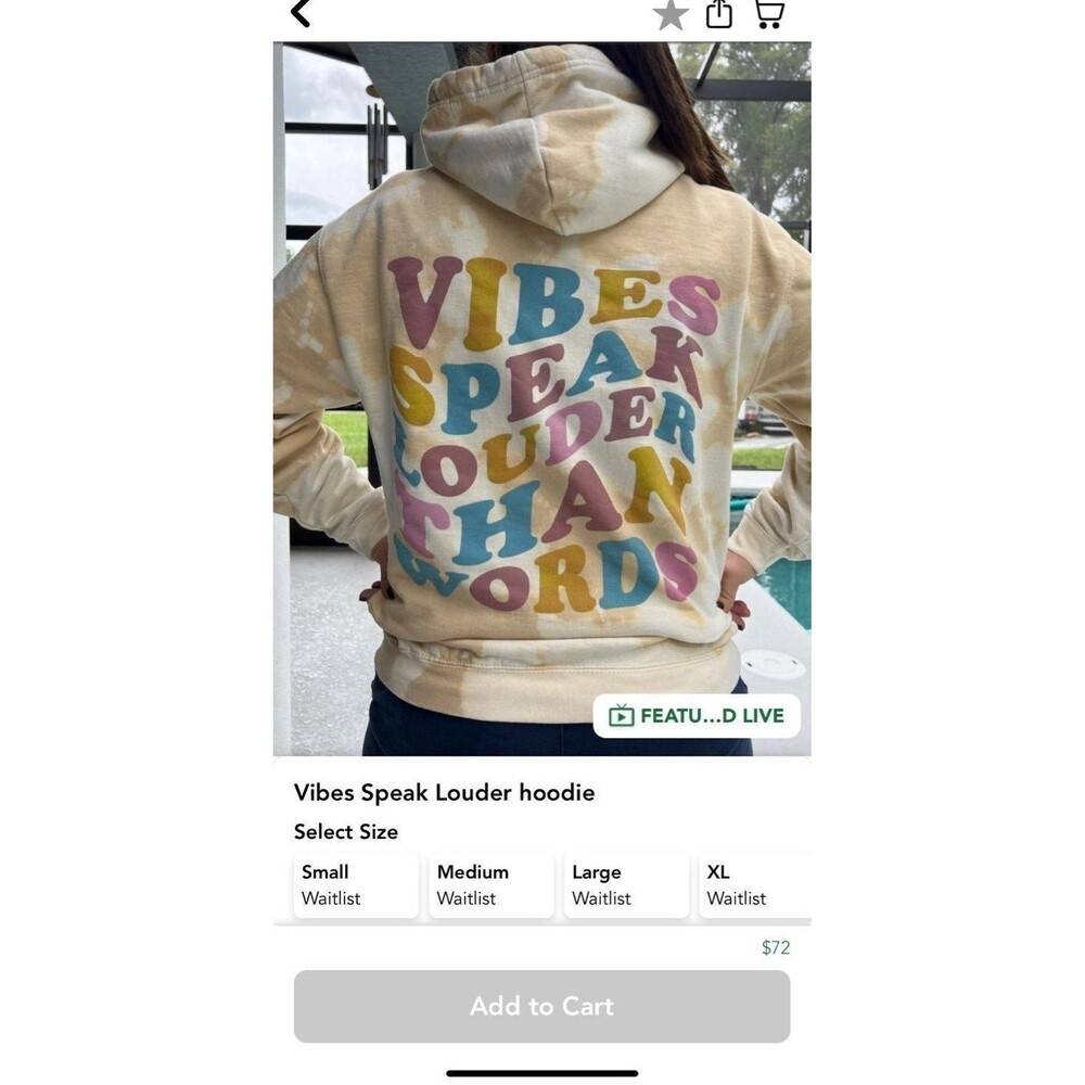Womens hoodie womens sweatshirt super soft size small roomy graphic tee tiedye S